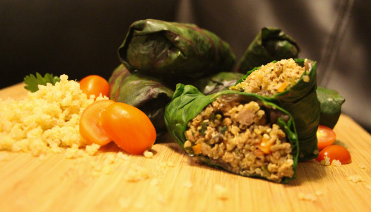 Swiss Chard Rolls with Turkey and Quinoa