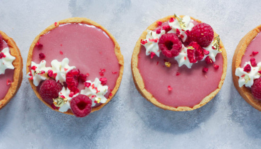 Pink Peppercorn, Raspberry and Rose Tarts