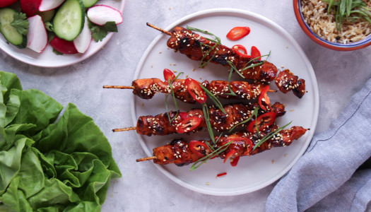 Glazed Korean Chicken Skewers